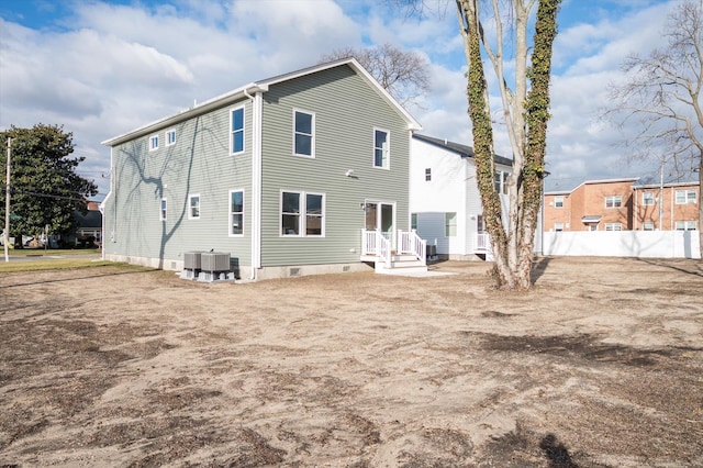 98 S 36th St, Wyandanch, NY 11798 - back of house with cooling unit and fence