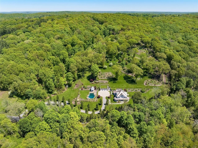 402 Sarles St, Bedford Corners, NY 10549 - bird's eye view of a heavily wooded area