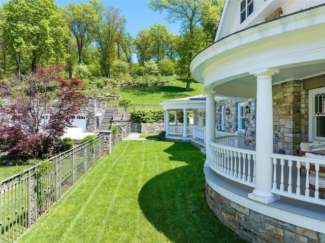 402 Sarles St, Bedford Corners, NY 10549 - view of yard featuring a porch