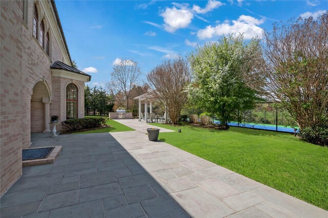 8 Tatem Way, Old Westbury, NY 11568 - view of patio / terrace with a gazebo