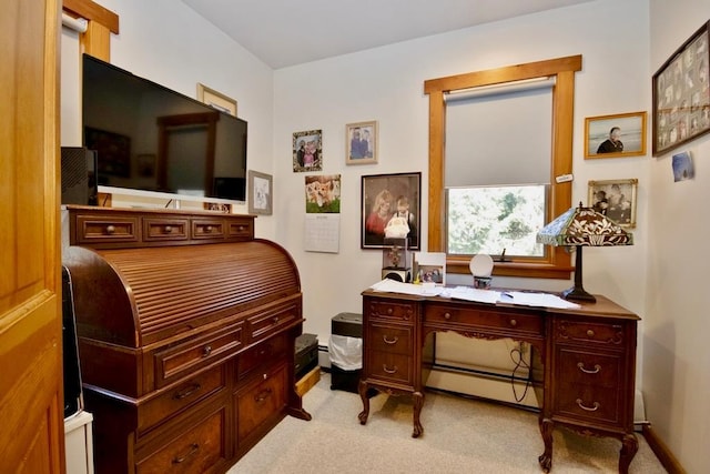 19 W Mitchell St, Smallwood, NY 12778 - home office featuring baseboard heating and light carpet