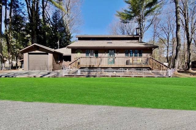 19 W Mitchell St, Smallwood, NY 12778 - view of front of house featuring a front yard and a garage