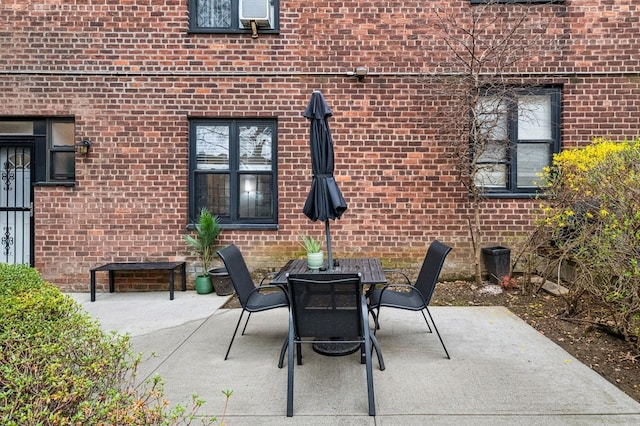 view of patio featuring outdoor dining space