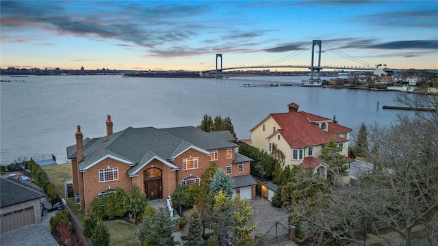 water view with a notable bridge