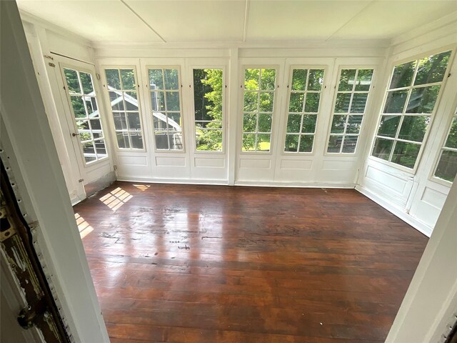 26 Alden Rd, Poughkeepsie, NY 12603 - unfurnished sunroom with wood-type flooring and a deck