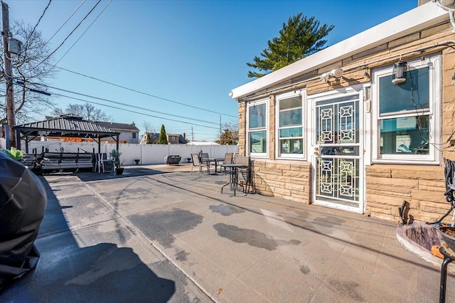 1075 Frances Dr, Valley Stream, NY 11580 - view of patio / terrace featuring a gazebo