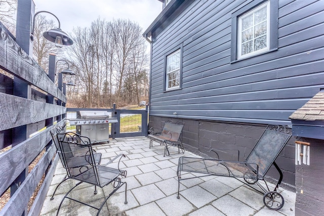 view of patio with grilling area