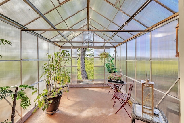 view of sunroom