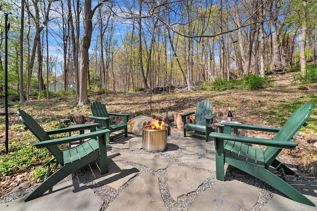 35 Riverview Trl, Croton-On-Hudson, NY 10520 - view of patio / terrace featuring an outdoor fire pit