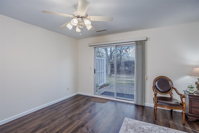 903 Sara Cir Unit 903, Port Jefferson Station, NY 11776 - entryway featuring baseboards, wood finished floors, and ceiling fan