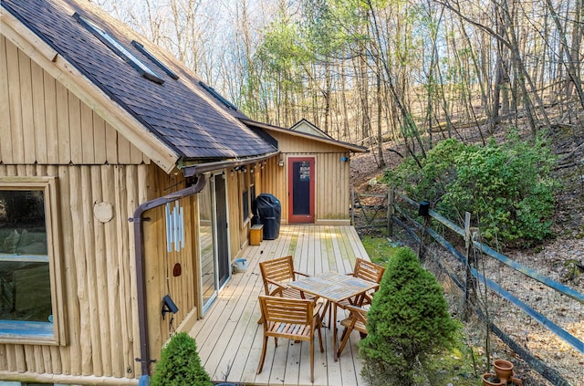 79 Torre Rock Rd, Red Hook, NY 12571 - wooden deck featuring a fenced backyard and a grill