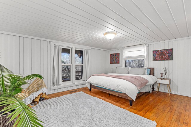 79 Torre Rock Rd, Red Hook, NY 12571 - bedroom featuring wood-type flooring and wooden walls