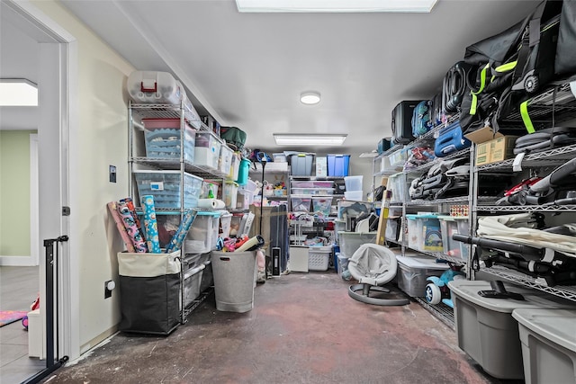 view of storage room