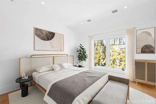 25 Fresh Pond Rd, North Haven, NY 11963 - bedroom featuring baseboards, wood finished floors, and recessed lighting
