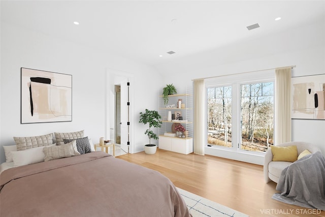 25 Fresh Pond Rd, North Haven, NY 11963 - bedroom featuring visible vents, recessed lighting, and light wood-type flooring