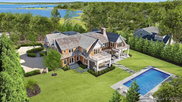 25 Fresh Pond Rd, North Haven, NY 11963 - drone / aerial view with a water view
