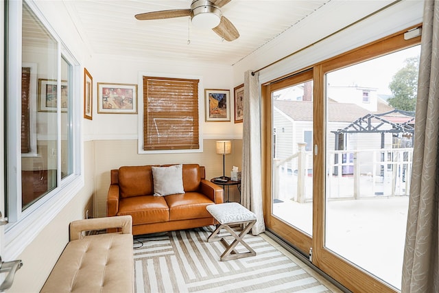 view of sunroom