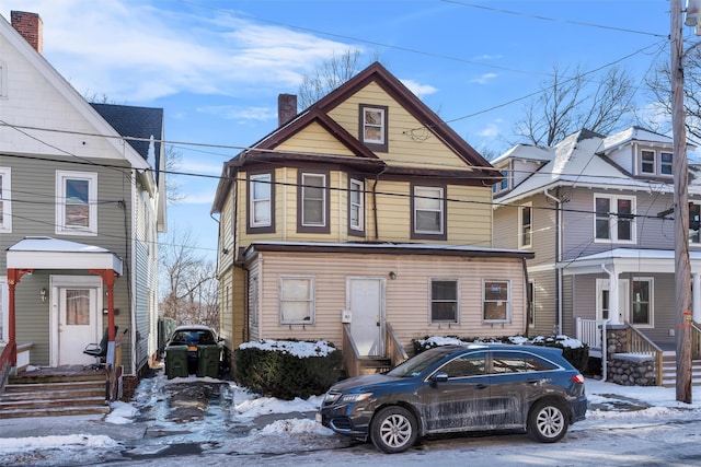 86 Linden Ave, Middletown, NY 10940 - view of front of property with a chimney