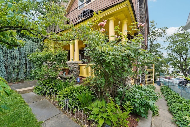 227 Valentine Ln, Yonkers, NY 10705 - view of property exterior featuring covered porch