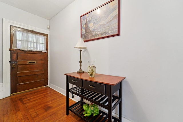 227 Valentine Ln, Yonkers, NY 10705 - foyer entrance featuring wood finished floors and baseboards