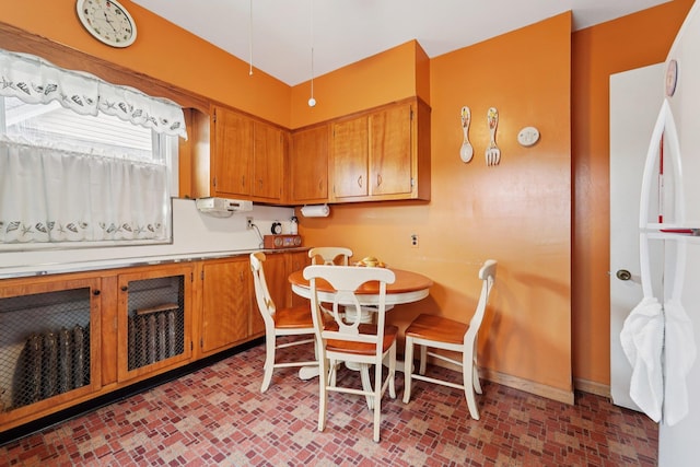 227 Valentine Ln, Yonkers, NY 10705 - dining room with brick patterned floors