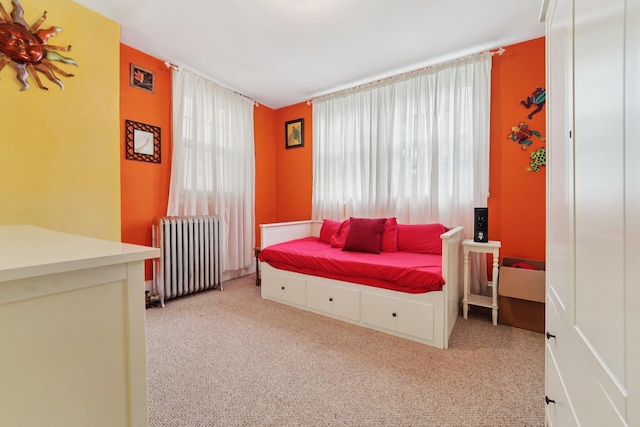 227 Valentine Ln, Yonkers, NY 10705 - carpeted bedroom with radiator heating unit