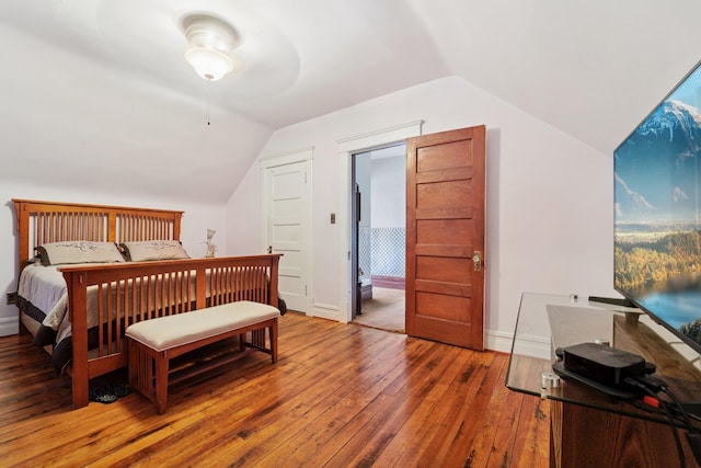 227 Valentine Ln, Yonkers, NY 10705 - bedroom featuring lofted ceiling and wood-type flooring