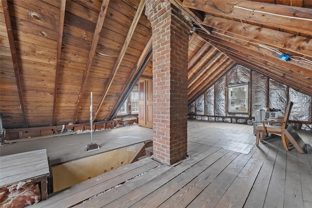 view of attic