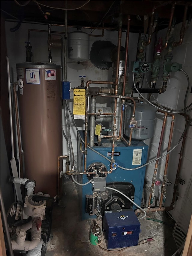 utilities featuring gas water heater
