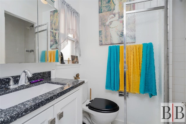 2394 National Dr, Brooklyn, NY 11234 - bathroom featuring vanity, toilet, and a shower stall