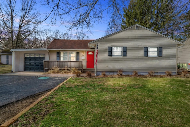 24 Patricia Ln, Washingtonville, NY 10992 - view of front of house with a front lawn, driveway, and an attached garage