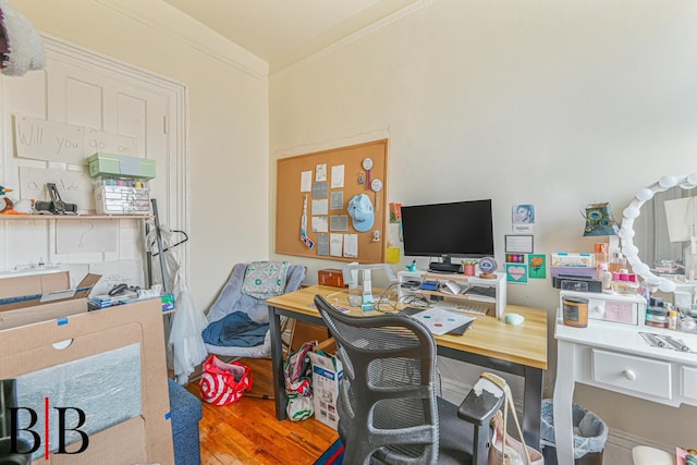 22 4th Pl, Brooklyn, NY 11231 - home office featuring ornamental molding and wood finished floors