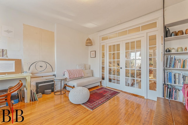 22 4th Pl, Brooklyn, NY 11231 - living area with french doors and wood-type flooring