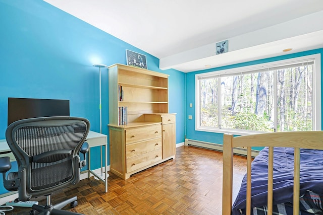 bedroom with baseboards