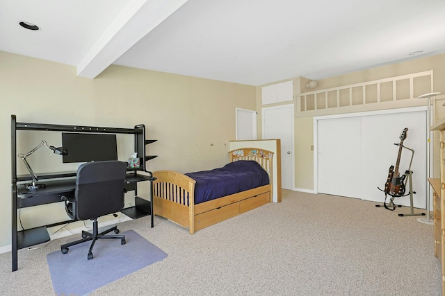 bedroom with carpet floors