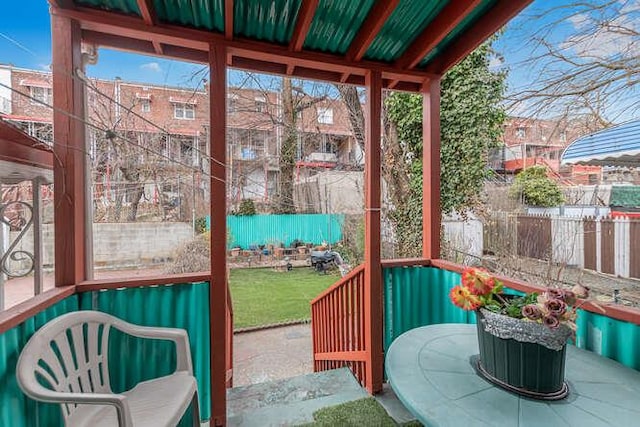 3317 Gunther Ave, Bronx, NY 10469 - view of sunroom