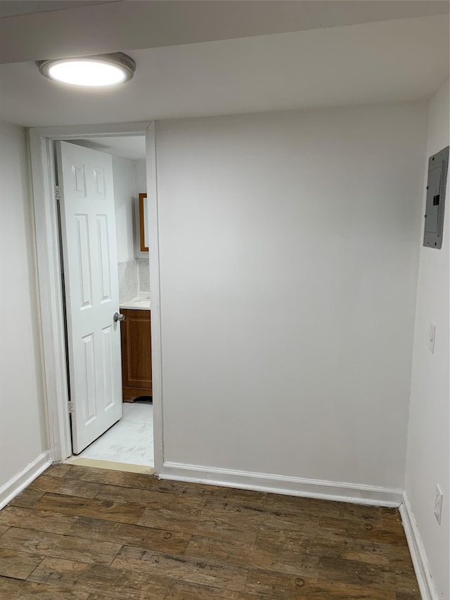 2263 Ryer Ave, Bronx, NY 10457 - hall with electric panel, baseboards, and hardwood / wood-style flooring