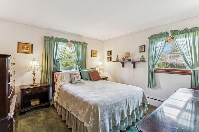 495 Knollwood Ln, Mattituck, NY 11952 - bedroom featuring carpet flooring and a baseboard heating unit