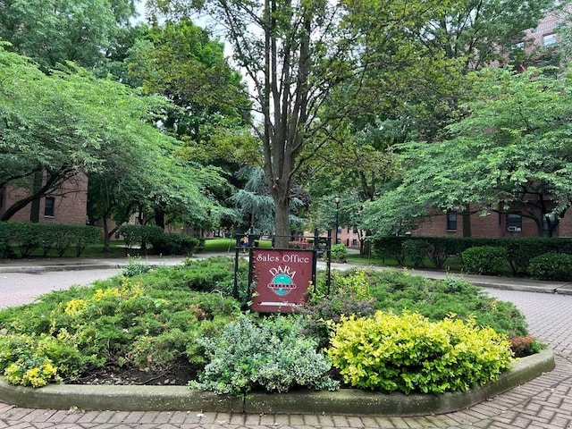 view of community sign