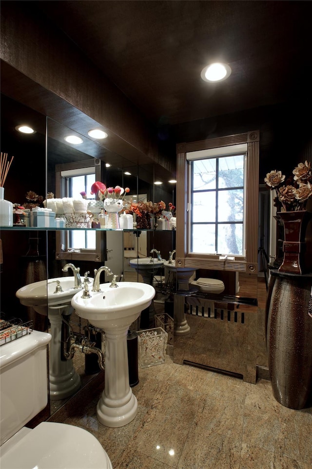 65 Elm Dr, East Hills, NY 11576 - bathroom with toilet and recessed lighting