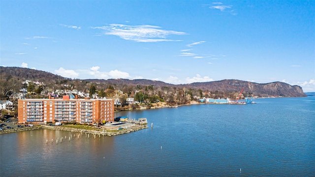 property view of water featuring a mountain view