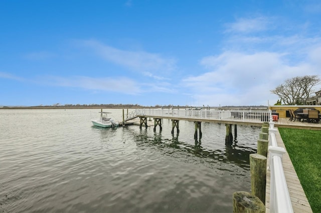 200 Block Ln, Island Park, NY 11558 - dock area featuring a water view