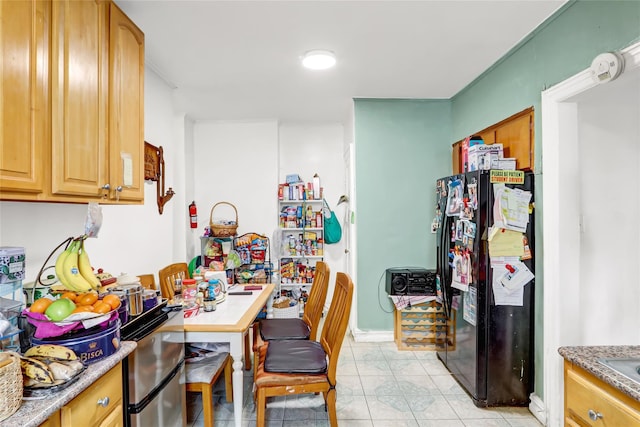 interior space with light tile patterned floors
