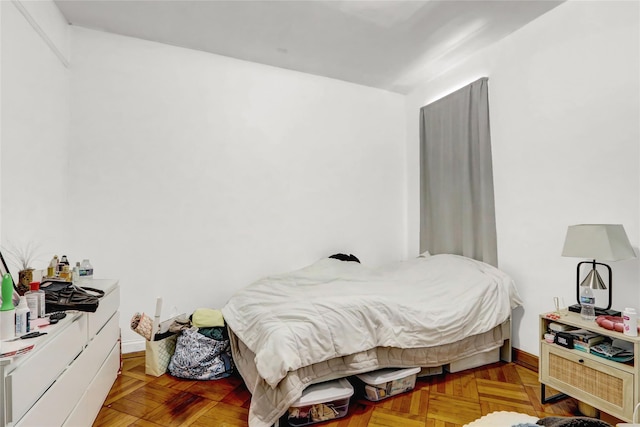 bedroom with baseboards