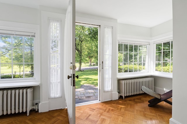 27 Powder Mill Rd, Newburgh, NY 12550 - doorway featuring radiator heating unit