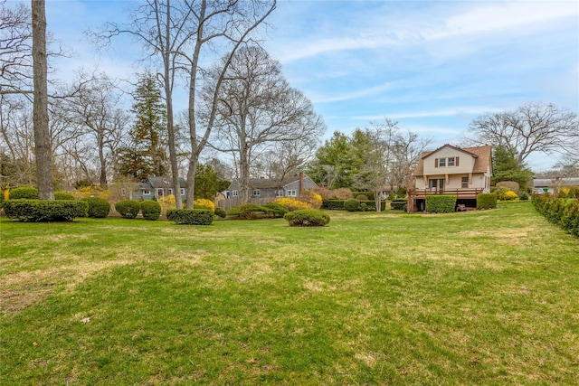 675 N Oakwood Rd, Laurel, NY 11948 - view of yard featuring a wooden deck