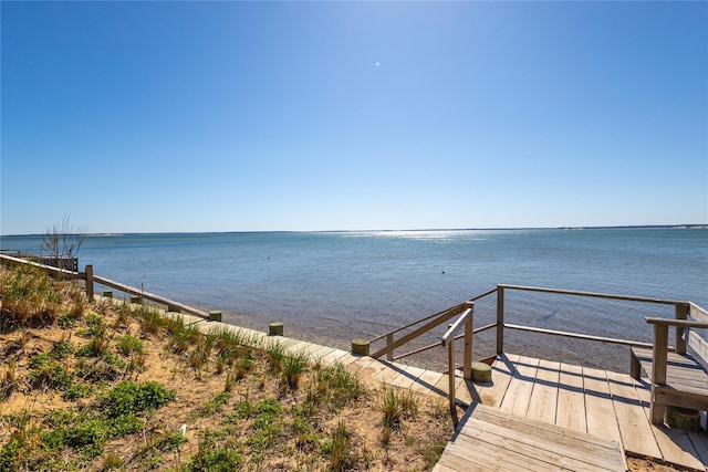 675 N Oakwood Rd, Laurel, NY 11948 - dock area featuring a water view