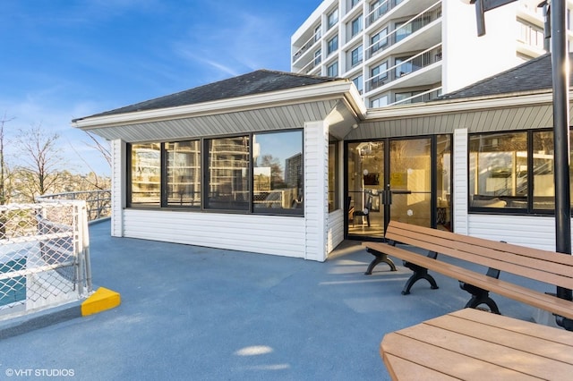 exterior space with fence