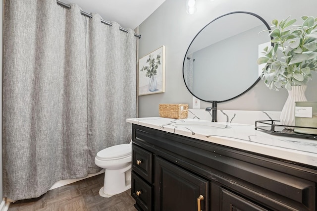 45 Nichols Rd, Huntington Station, NY 11746 - full bath with a shower with curtain, toilet, and vanity
