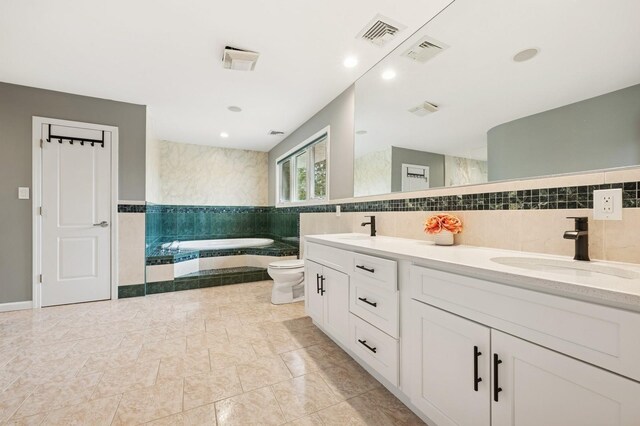 45 Nichols Rd, Huntington Station, NY 11746 - full bathroom featuring visible vents, a sink, and a garden tub